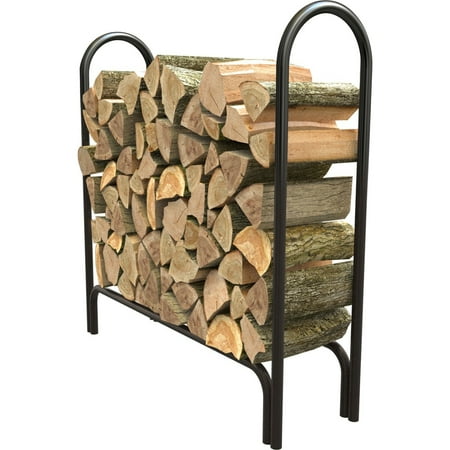 Deluxe Log Rack - Panacea 4' Deluxe Log Rack Black