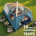 thumbnail image 3 of HOTEEL 10 Person Camping Tent, Easy Setup Waterproof Windproof Backpacking Tent with Removable Rainfly, Lightweight Portable Outdoor Family Tents for Camping, Travel, Fishing, Hiking, Blue, 3 of 10