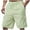 Green, variant on BXINGOHAI Men's Cargo Shorts with Elastic Waistband - Work Shorts with Pockets no Lined Stretch Outdoor Hiking Shorts White,S