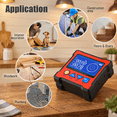 Printable Precision Protractor Dual Axis Digital Angle Protractor Level Gauge 2-in-1 LCD Inclinometer ...