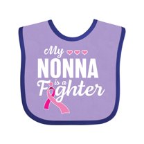 Inktastic Breast Cancer Awareness My Nonna is a Fighter Boys or Girls Baby Bib