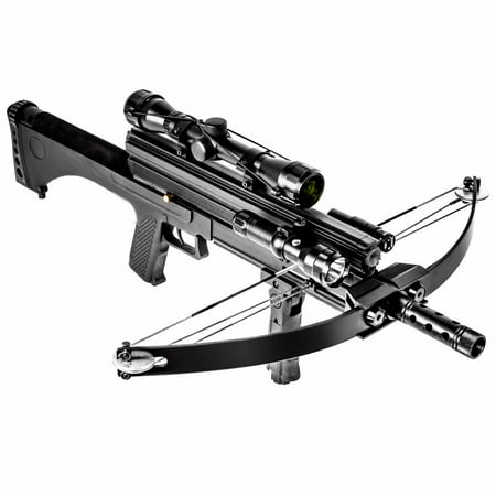 XtremepowerUS Multifunctional Crossbow 80 lbs 160 fps Hunting Equipment 200 Magazine Capacity,