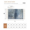 thumbnail image 2 of Blue Bathroom Rug 2'x3', Retro Oil Painting Modern Abstract Art Aesthetics Low Profile Front Entryway Rug with Tassels, Woven Cotton Washable Kitchen Mat Carpet for Foyer Bedroom Back Door Decor, 2 of 9