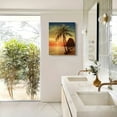 thumbnail image 4 of Chilfamy Palm Tree Beach Sunset Canvas Wall Art Print on Canvas Home Decoration Ready to Hang for Living Room Bathroom Bedroom Office 12x16in, 4 of 5
