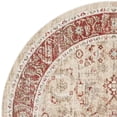 thumbnail image 4 of SAFAVIEH Windsor Jayna Traditional Area Rug, Ivory/Red, 6' x 6' Round, 4 of 5