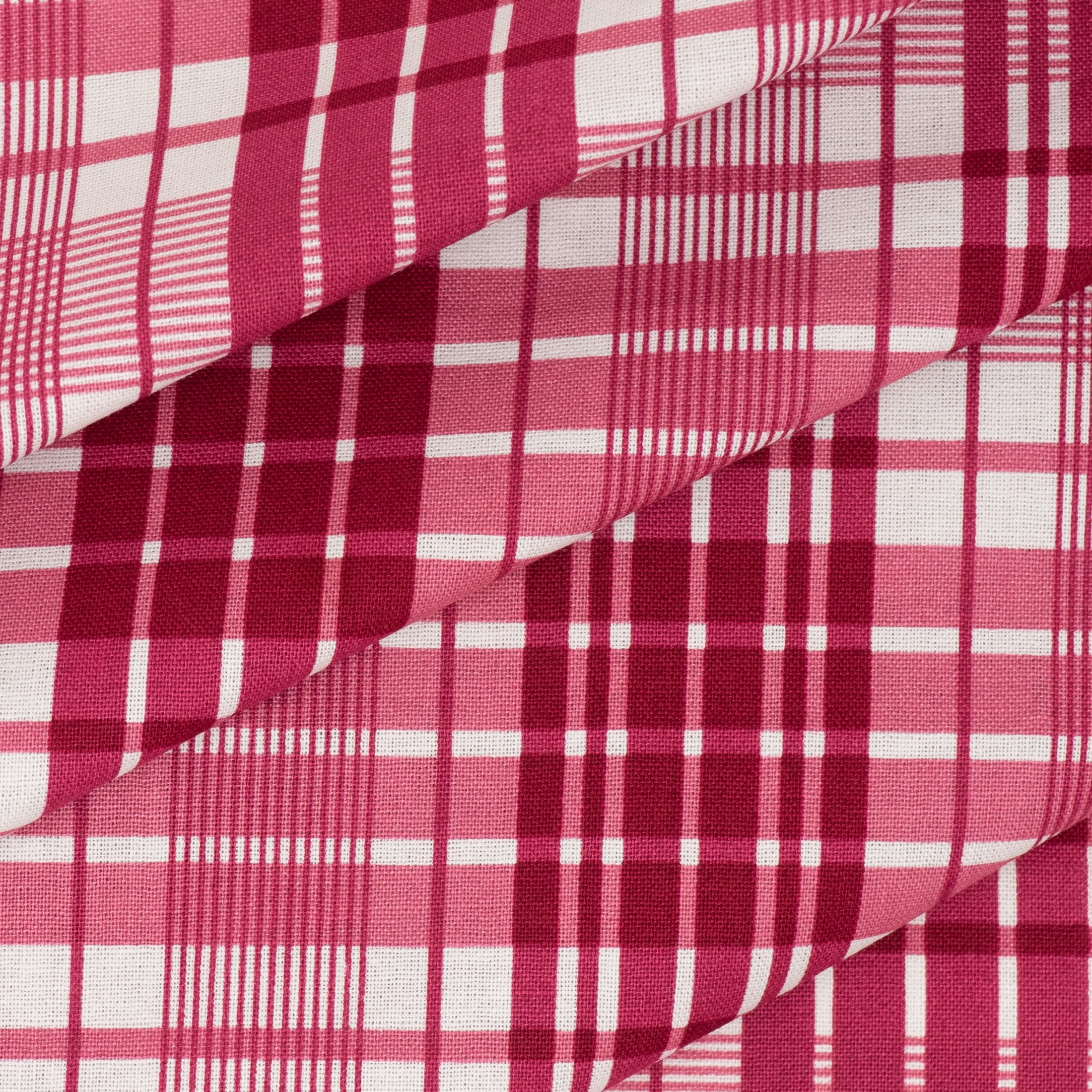 (4 pack) Waverly Inspirations, 100% Cotton, Sewing & Crafting, Plaid Cranberry, Fat Quarter, Prints, 21 x 18