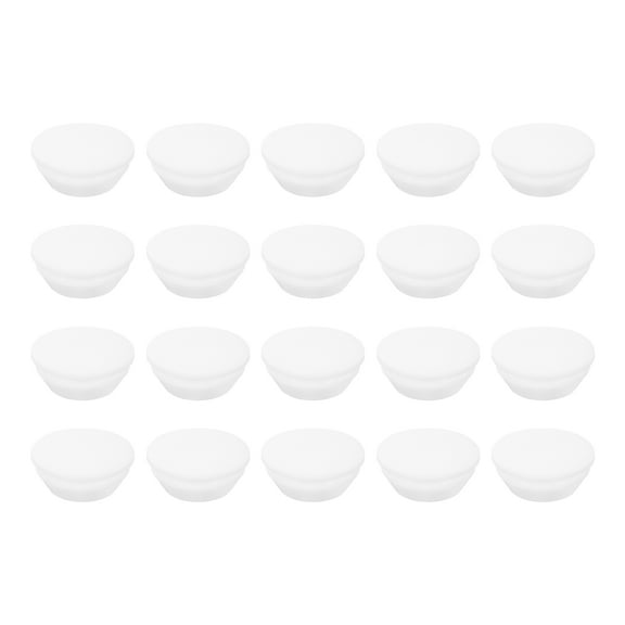 20 Pack Snug Plugs, Rubber Hole Plugs Round Soft Flexible Stopper Fit 16mm (0.63 Inch) Hole Dia., Waterproof Silicone Plug, White