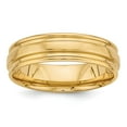 thumbnail image 1 of Solid 14k Yellow Gold Heavy Comfort Fit Fancy Wedding Band - Size 9, 1 of 3