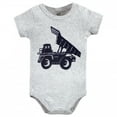 thumbnail image 3 of Hudson Baby Infant Boy Cotton Bodysuit, Shorts and Shoe Set, Construction Trucks, 3-6 Months, 3 of 5