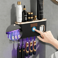 thumbnail image 2 of XIBUFE Toothbrush Holders for Bathrooms,UV Toothbrush Sanitizer Wall Mounted with Toothpaste Dispenser,Large Capacity Tray,Tooth Brushing Holder & Bathroom Accessories, 2 of 7