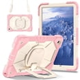 thumbnail image 2 of Heavy Duty Shockproof Case for Samsung Galaxy Tab A11+,Anti drop silicone+PC Layer Protective Case 360 ° Rotating Square Handle Stand With Shoulder Strap,pink,For Galaxy Tab A11+, 2 of 8