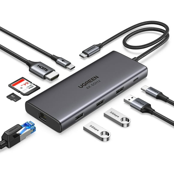 Hub USB C UGREEN Revodok Pro 109 9 en 1 con 4K HDMI 100 W PD