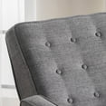 thumbnail image 4 of Noble House Logan Indoor Mid Century Modern Grey Fabric Recliner, 4 of 11