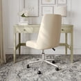 thumbnail image 5 of Martha Stewart Upholstered Office Chair in Beige Stripe/Polished Nickel, 5 of 12