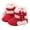 Red, variant on Gymnture 1 Pair Winter Bowknot Baby Christmas Boots Toddlers Warm Cotton Prewalker