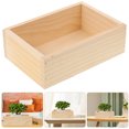 thumbnail image 4 of MRLESS Rectangular Wooden Planter Succulent Pot Flowerpot Multifunction Desktop Storage Box for Cactus Bonsai, 4 of 6