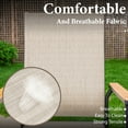 thumbnail image 4 of SUMMIT LIVING 5-Piece Outdoor Patio Dining Set, 42" Round Patio Table with Umbrella Hole and Textilene Stackable Aluminum Chairs, Beige, 4 of 15