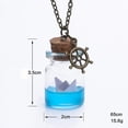 thumbnail image 4 of Collar de botella a la deriva con barco de papel de agua de mar y botella de vidrio, 4 of 4