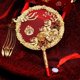 thumbnail image 1 of Abanico redondo estilo antiguo para novia, Xiuhe, ceremonia de boda, abanico chino Xiuhe, abanico chino Hanfu con flores, 1 of 5