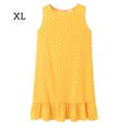 thumbnail image 1 of facefd Women Dress Dot Sleeveless Clothes Loose Loose Ruffled Ruffled Tank Dress Yellow XL, 1 of 2