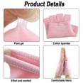 thumbnail image 3 of Fingerless Moisturizing Gloves For Intensive Moisture Treatment, Soft Cotton With Non-Breathable Gel Liner For Deep Moisturizing, Repair Cracked Skin, Day And Night Eczema Hand, 3 of 5