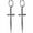 Celtic Knot Sword, variant on Sword/Cross/Awl Spike Dangle Earrings for Men Women Gothic Punk Stainless Steel Hinged Huggie Hoop Earring Jewelry Gift