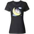 thumbnail image 3 of Inktastic Unicorn Moon Women's T-Shirt, 3 of 5