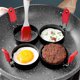 thumbnail image 4 of Paquete de 4 moldes para huevos fritos de acero inoxidable de 7,5 cm con mango de silicona (rojo), anillo de cocina antiadherente para panqueques, Picnic, desayuno Rojo Verde Cocina, Decoración y Otros, 4 of 5