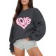 thumbnail image 3 of Gibobby Divertidas Sudaderas Sudadera con capucha de manga larga con cuello redondo y estampado de amor para el día de San Valentín al libre para mujer 6 (Gris, L), 3 of 5