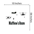 thumbnail image 3 of Easy To Apply Helicopters Decoration Longbow Apache Blackhawk & Boeing CH-47 Silhouette Design Vinyl Wall Decal - Kids Bedroom Personalized Name Wall Sticker 10" x 6", 3 of 3
