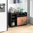 thumbnail image 4 of Costway Industrial Wine Bar Cabinet Sideboard Buffet with Glass Holder &  Adjustable Shelf, 4 of 10