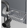 thumbnail image 1 of BR Cesta de almacenamiento de ducha para grifo de acero inoxidable, extraíble, para baño, fregadero de cocina, esponja, estropajos, jabón, 1 of 5