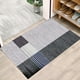 thumbnail image 1 of Alfombra de baño súper absorbente | Esterilla antideslizante de microfibra | Respaldo de goma, lavable, secado rápido | Ultra suave, estilo moderno | Gris, 19x26 en | Entrada, lavandería, cocina, 1 of 6