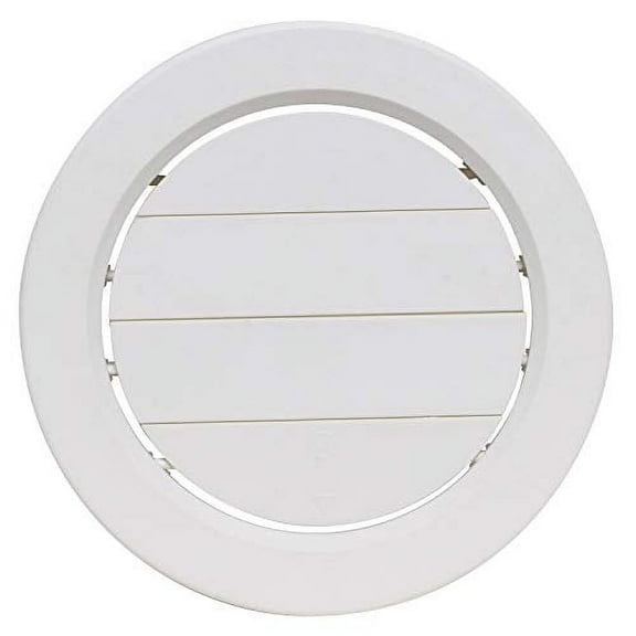 Valterra A10-3358VP White Rotating Heat and A/C Register with Damper (5" ID, 7/8" Collar)
