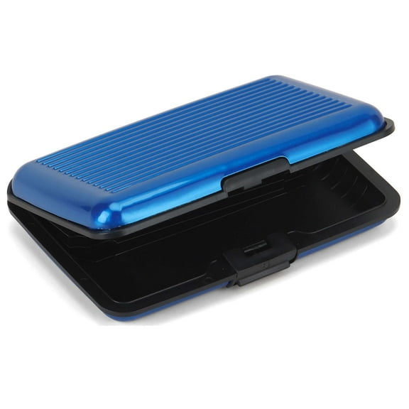 Mini RFID Aluminum Wallet Slim Credit Card Holder Business Box ID Case Travel Moneybag Storage Organizer with 6 Slots for Women Men