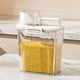 thumbnail image 1 of Recipiente hermético para almacenar arroz con tapa, apto para uso alimentario, para harina y cereales, organizador sellado para despensa de cocina (blanco, 1 unidad) JASKFLY, 1 of 7