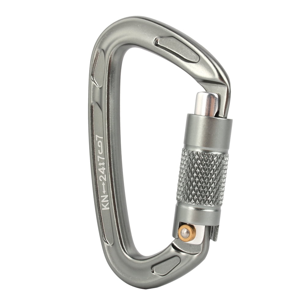 Mgaxyff Aluminium Alloy 25KN Safety Rescue Carabiner D Buckle for