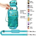 thumbnail image 3 of 32 oz Water Bottles with Straw & Strap, Motivational Water Bottles with Times to Drink, BPA Free Reusable Sports Water Bottle with Sleeve Carrier for Hiking, Travel, Running or Fitness, 3 of 7