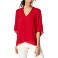 thumbnail image 1 of Karen Kane Womens Angel-Sleeve Pullover Blouse, Red, X-Small, 1 of 1