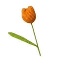 thumbnail image 5 of Tongina Crochet Flower Finished Handmade Flower Flower Decoration Artificial Flower for Table Centerpieces Valentine Desk Decorations Orange, 5 of 8