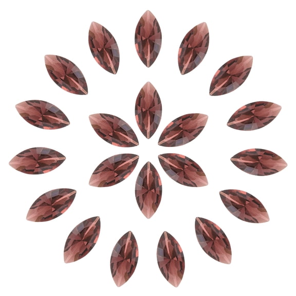 Uxcell 180 Pcs Horse Eye Shape Rhinestones, 3 x 6 mm Point Back Rhinestone Beads for Jewelry Making Crafts Costume Crystal Embellishments, Wine Red