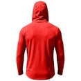 thumbnail image 6 of Mens UV Protection Shirts Long Sleeve UPF 50+ Hooded Rash Guard Sun Hoodies with Mask Outdoor Hiking Swimming Fishing, S, 6 of 8