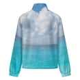 thumbnail image 6 of Jackets for Women Winter Coat Jackets Flannel Stand Collar Jacket(Tropical Ocean View,Size:S-4XL), 6 of 7