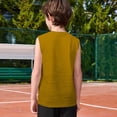 thumbnail image 7 of UACY Kids Boys Plain Sleeveless Tank Tops Tween Boys Summer Athletic Casual Crew Neck Soft Undershirt Autumn Versatile Tees (Gold, 5-6 Years), 7 of 7