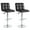 Black, variant on Costway Modern Swivel Bar Stools Set of 2 with Heavy-duty Metal Base & Footrest Back White