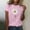 Pink(New), variant on PNTUTB Women'S Lover Printed T-Shirt Round Neck Short Sleeved