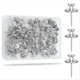 thumbnail image 1 of 60 Clavos de Doble Cabeza para Colgar Cuadros, Colgadores de Pared Sin Clavos, Chinchetas para Pared, Plateados, 1 of 5