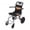 Black, variant on solautey Lightweight Transport Wheelchair, Foldable 15.75-inch Wide Seat Portable Transport Chair, Travel Wheelchair with Handbrake, 12 inch Shock-absorbing Pump