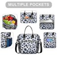 thumbnail image 2 of Blue and Dark Blue Leopard Pattern Womens Lunch Box for Work,Insulated Large Lunch Bag for Tween and Teen,Loncheras Para Mujer,Leakproof Adult Lunch Bag for Work,Beach,Travel,Picnic,Camping, 2 of 7