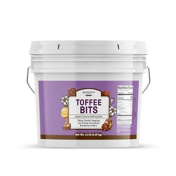 Unpretentious Toffee Bits, 1 Gallon, Ice Cream Topping, Baking, Desserts